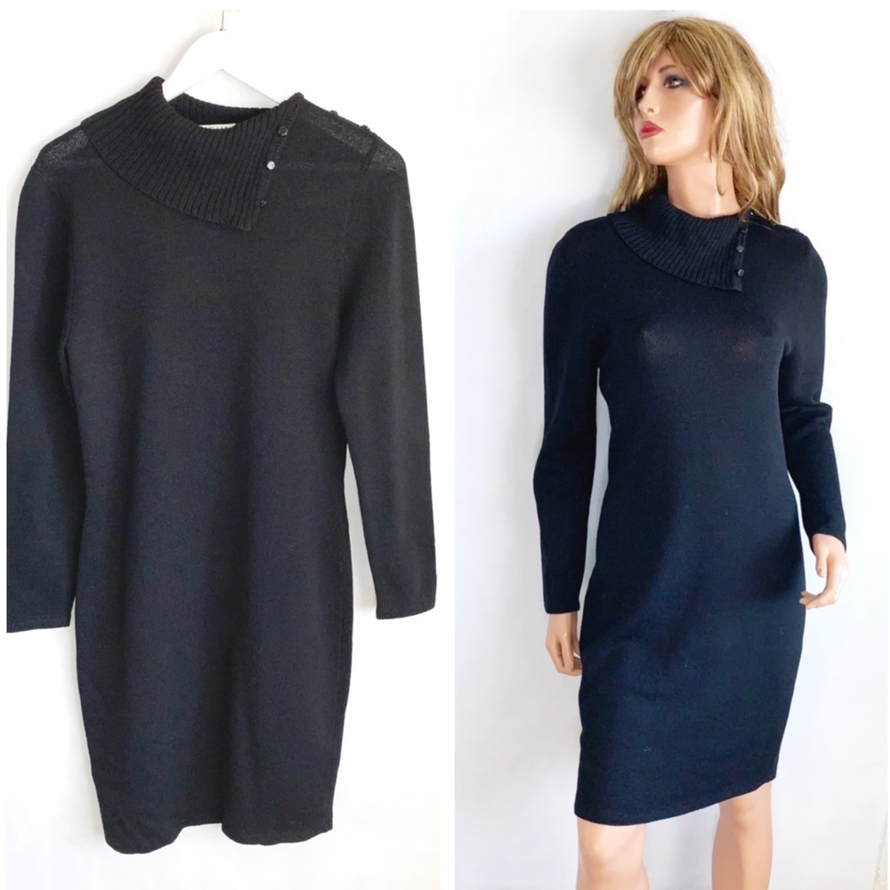 St. John Black Sweater Dress PERFECT!
